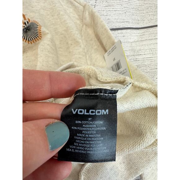 Volcom Girl's Tan Cream Matching 2pc Zip Hoodie & Shorts Set Size 3T - Picture 8 of 8